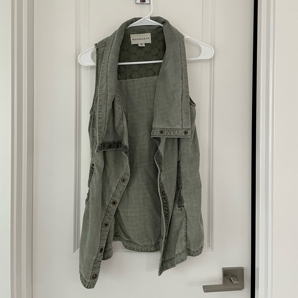 Green Anthropologie vest